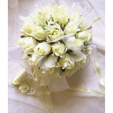 Beautiful Elegant Dreamlike Villatic Rosebuds Bride Hoder - Maize-yellow