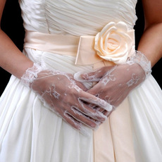 Voile Elbow Lace Wedding Gloves