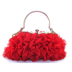 Elegant Lace Evening Handbags/ Clutches/ Purses with Rhinestone for Special Occasion