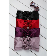 Newest Satin Evening Handbags/ Clutches/ Purses with Flower
