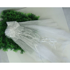 Pretty White Tulle Flower Girl Veils with Bows