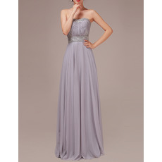 Elegant Beading Embellished Chiffon Evening Dresses with Ruching Bust