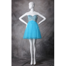 Eye-catching Charm Sweetheart Mini Homecoming Party Dresses with Crystal Embellished