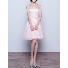 Elegance Sleeveless Short Tulle Homecoming Party Dresses with Beading Detail