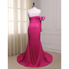 Fashionable Beading Illusion Tulle Neckline Asymmetric Full Length Evening Dress with One Sleeve