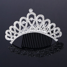 Perfect Elegant Crystals Silver First Communion Flower Girl Tiara Comb