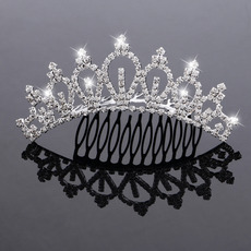 New Design Crystals Silver First Communion Flower Girl Tiara Comb