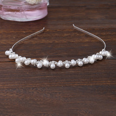 Beautiful Crystal Pearl Silver First Communion Flower Girl Tiara/ Wedding Headpiece
