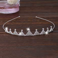 Amazing Sparkling Crystal Silver First Communion Flower Girl Tiara/ Wedding Headpiece