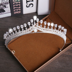 Twinkling Crystal Bridal Tiara/ Princess Bride Crown/ Silver Bridal Headpiece