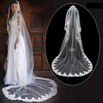 1 Layer Cathedral Length Wedding Veil