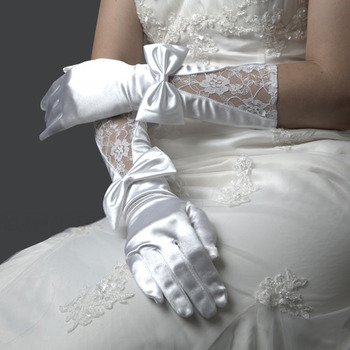 Lycra Elbow with Lace Wedding Glove