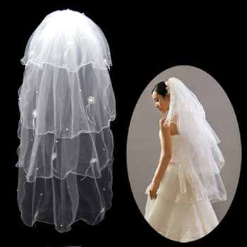 4 Layers Fingertip Length Wedding Veil