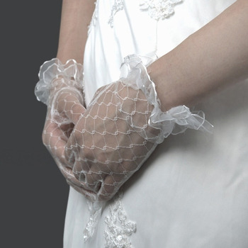 Voile Wrist Wedding Glove
