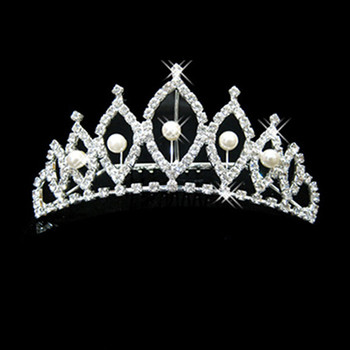 Lovely Alloy With Pearl Bridal Wedding Tiara