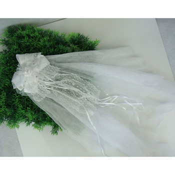 Pretty White Tulle Flower Girl Veils with Bows