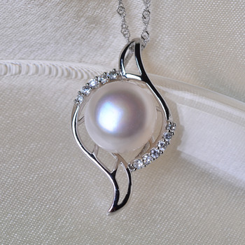 Gorgeous White Off-Round 11-12mm Freshwater Natural Pearl Pendants