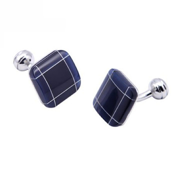 Vintage Blue Conch Tux Cufflinks for Wedding/ Business with Gift Box