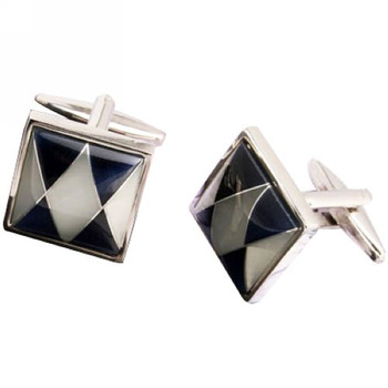 Square Agate Conch Groom Mens Shirt Cufflinks for Wedding/ Business
