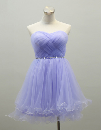 Affordable Cute Sweetheart Short Organza Homecoming/ Party Dresses