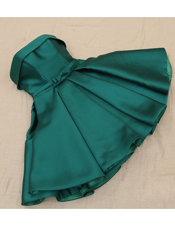 A-Line Strapless Short Satin Homecoming/ Party Dresses