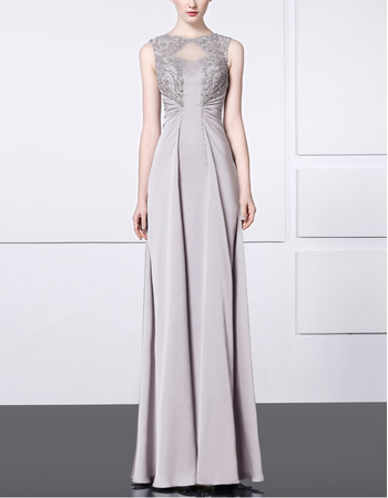 Glamour Elastic Woven Satin Evening/ Prom Dresses with Applique Beaded Detail