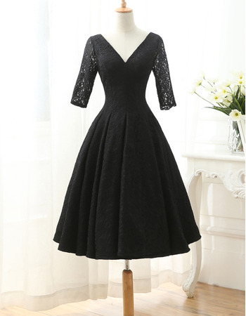 knee length simple black dress