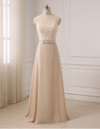 Elegant Sleeveless Full Length Flowing Chiffon Prom Evening Dresses