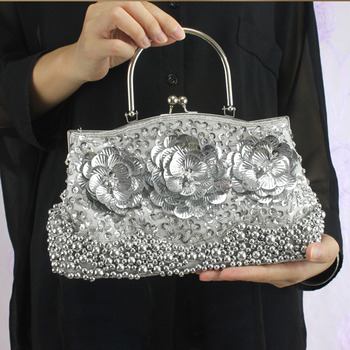 Fashion Beaded Sequin Flower Beading Wedding Party Evening Handbags/ Purses/ Clutches