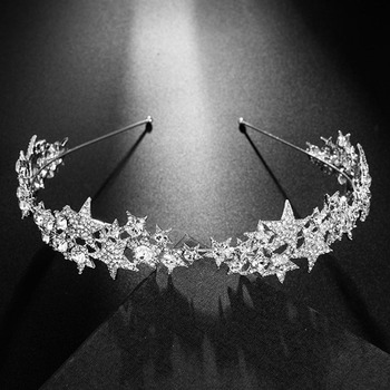 Amazing New Design Crystal Star-inspired Silver First Communion Flower Girl Tiara/ Wedding Headpiece