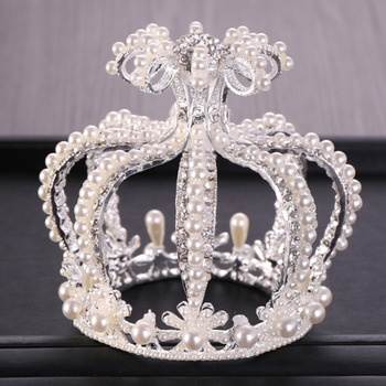 Luxurious Pearl and Crystal First Communion Flower Girl Tiara/ Wedding Headpiece/ Princess Crown