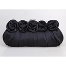 Simple Silk Evening Handbags/ Clutches/ Purses with Flower