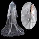 1 Layer Tulle Wedding Veil with Applique