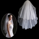 2 Layers Tulle Wedding Veil with Beading
