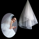 1 Layer Tulle Wedding Veil with Beading
