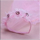 Pretty 1 Layer Pink Tulle Flower Girl Veils