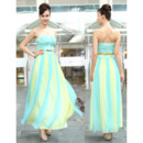 Colorful Sheath Strapless Coral Chiffon Ankle Length Evening Dresses for Prom/ Party