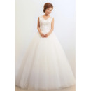 Beautiful V-Neck Ball Gown Floor Length Satin Organza Dresses for Spring Wedding