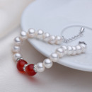 Affordable White 7.5 - 8.5mm Freshwater Off-Round Bridal Pearl Bracelet