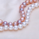 White/ Multicolor 8 - 8.5mm Freshwater Off-Round Bridal Pearl Bracelet