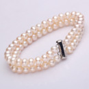 Classic White 5.5 - 6.5mm Freshwater Off-Round Bridal Pearl Bracelet