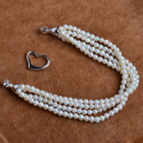 Elegant White 3mm Freshwater Off-Round Bridal Pearl Bracelets