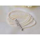 Elegant White 5mm Freshwater Natural Round Bridal Pearl Bracelets