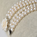 White Off-Round Pearl Bracelet Necklace Earrings Pendant and Ring Set