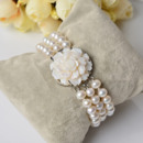 White Off-Round Pearl Bracelet Necklace Earrings Pendant and Ring Set