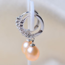 White/ Pink/ Purple Drop 8-9mm Freshwater Natural Pearl Earring Set