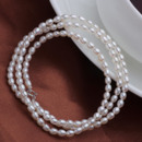 Custom White 3 - 4mm Freshwater Drop Pearl Necklace
