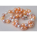 Stunning Multicolor 7.5 - 8.5mm Freshwater Off-Round Pearl Necklaces