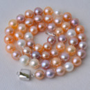 Stunning Multicolor 7.5 - 8.5mm Freshwater Off-Round Pearl Necklaces
