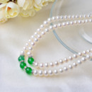Inexpensive Red/ Green 7 - 8mm Freshwater Off-Round Pearl Necklaces